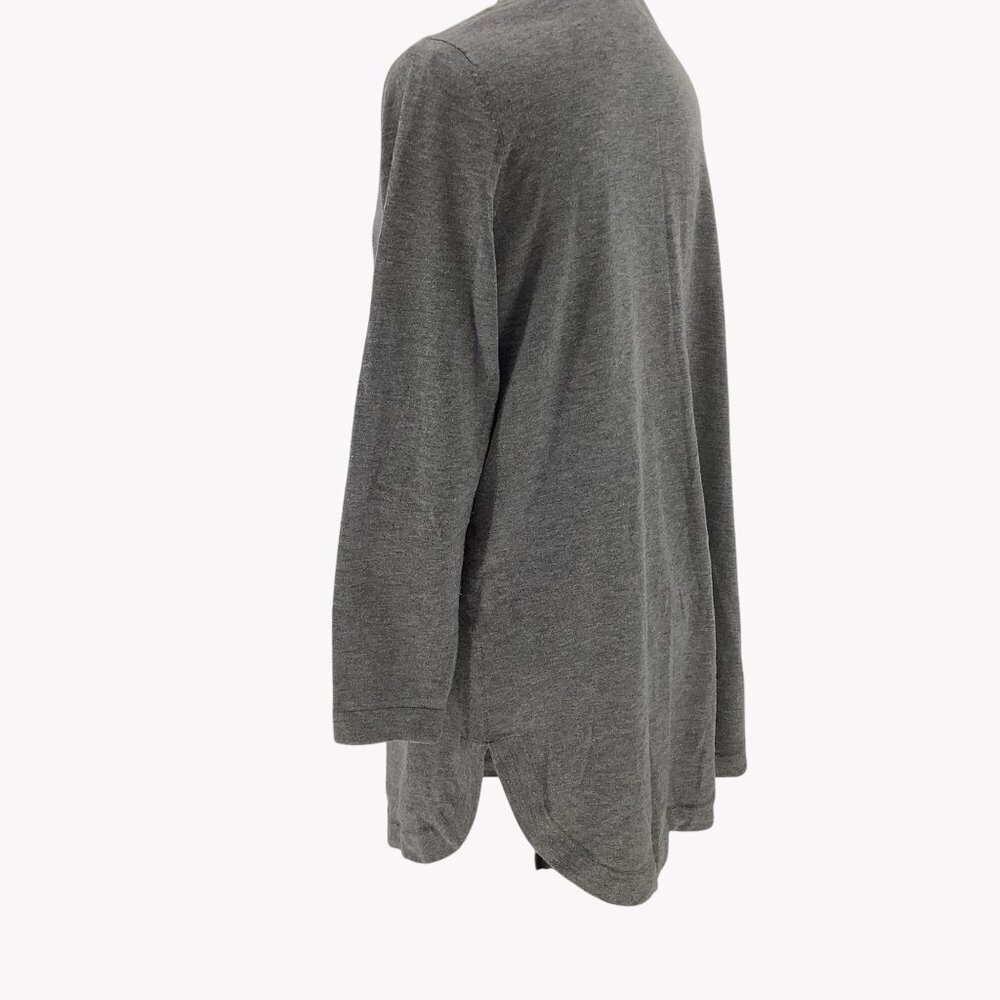 J.Jill Gray Open Front Long Cardigan With Pockets Womens Est Size M - Picture 5 of 8